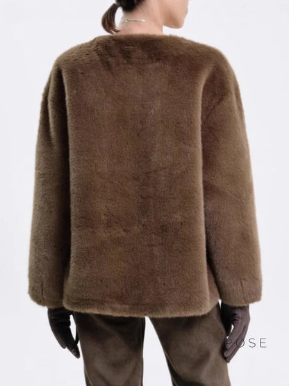 Talitha Plush Tie-Waist Coat