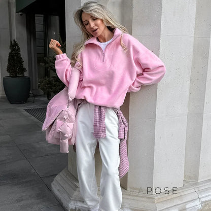 Talya Long Sleeve Polo Sweatshirt