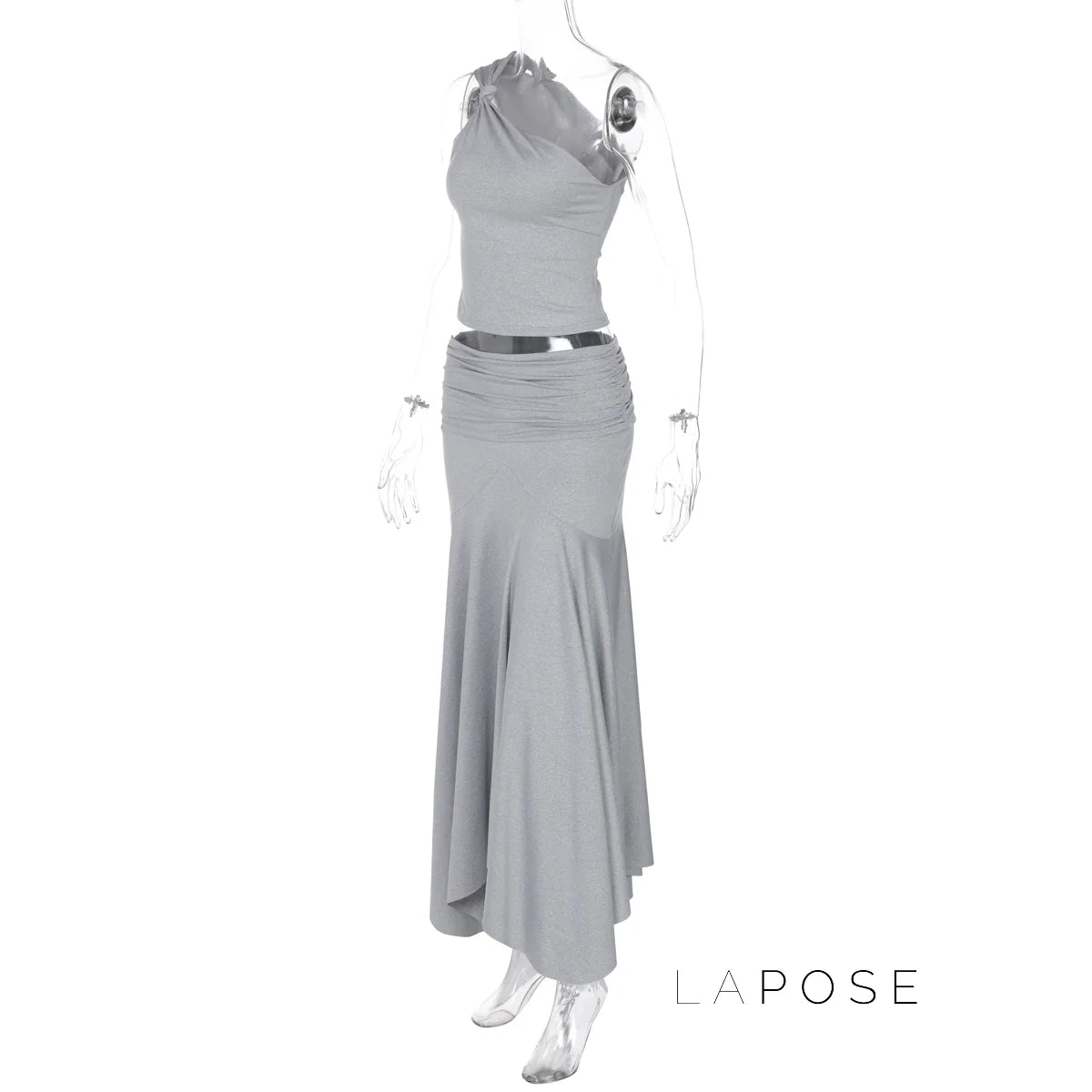 Tatum One-Shoulder Midi Skirt Set