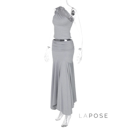 Tatum One-Shoulder Midi Skirt Set