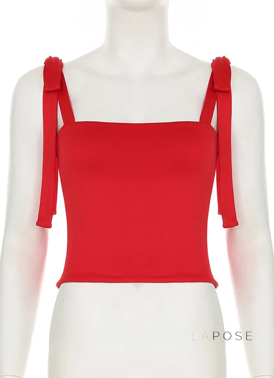 Yara Backless Bow-Tie Top