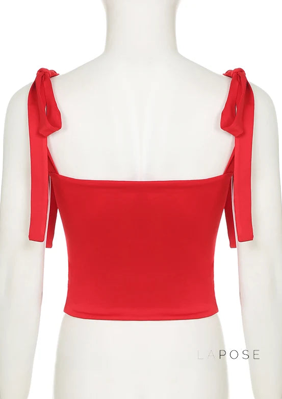 Yara Backless Bow-Tie Top