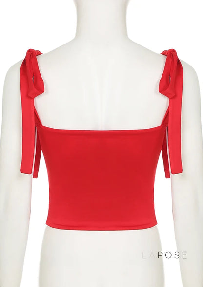 Yara Backless Bow-Tie Top