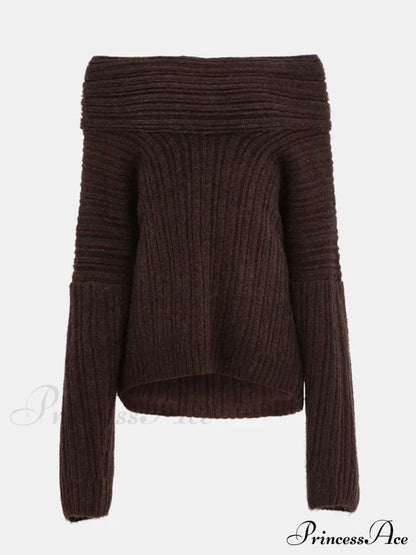 Long Sleeve Stylish Off Shoulder Sweater