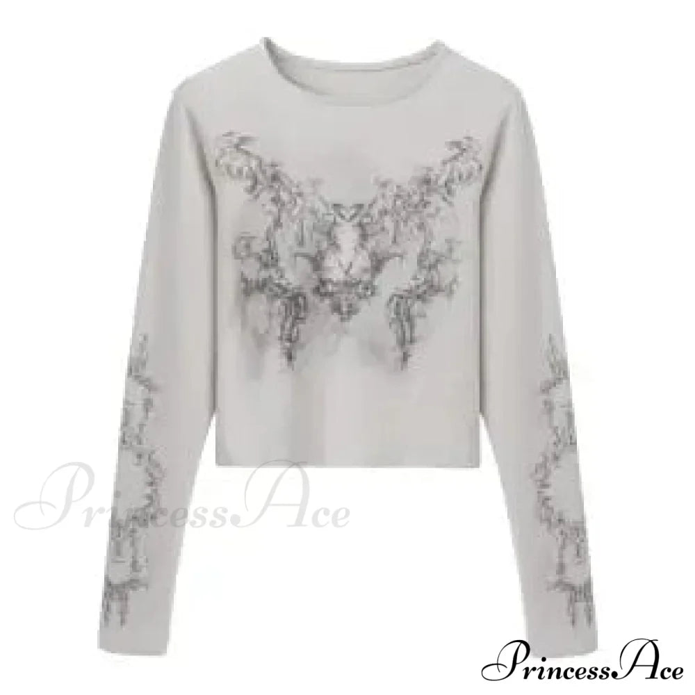 Long Y2k Fashion Casual O-neck Arm De Vintage Blusas T-shirts Mujer Design Women Tunic Moda Tops