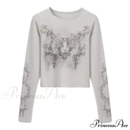 Long Y2k Fashion Casual O-neck Arm De Vintage Blusas T-shirts Mujer Design Women Tunic Moda Tops