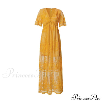 Loose Embroidery White Lace long Tunic Beach Dress