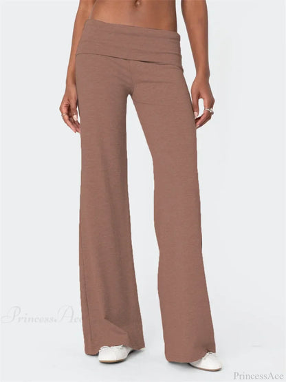 Low Waist Solid Color Loose Casual Street Pant