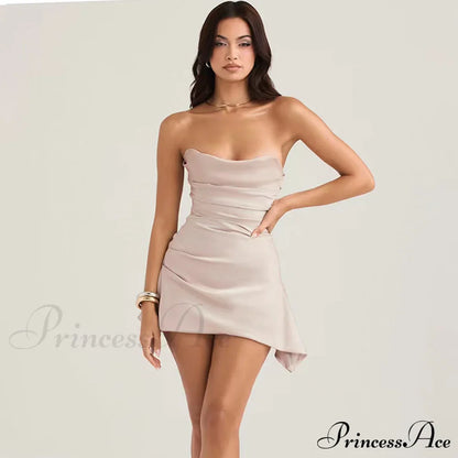 Mini Silk Satin Birthday Modern Holiday Night Date Party Dress