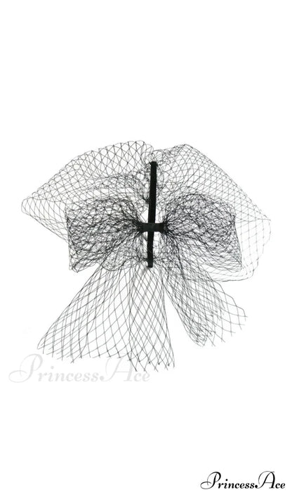 NET MESH VEIL HEADBAND TOPPER