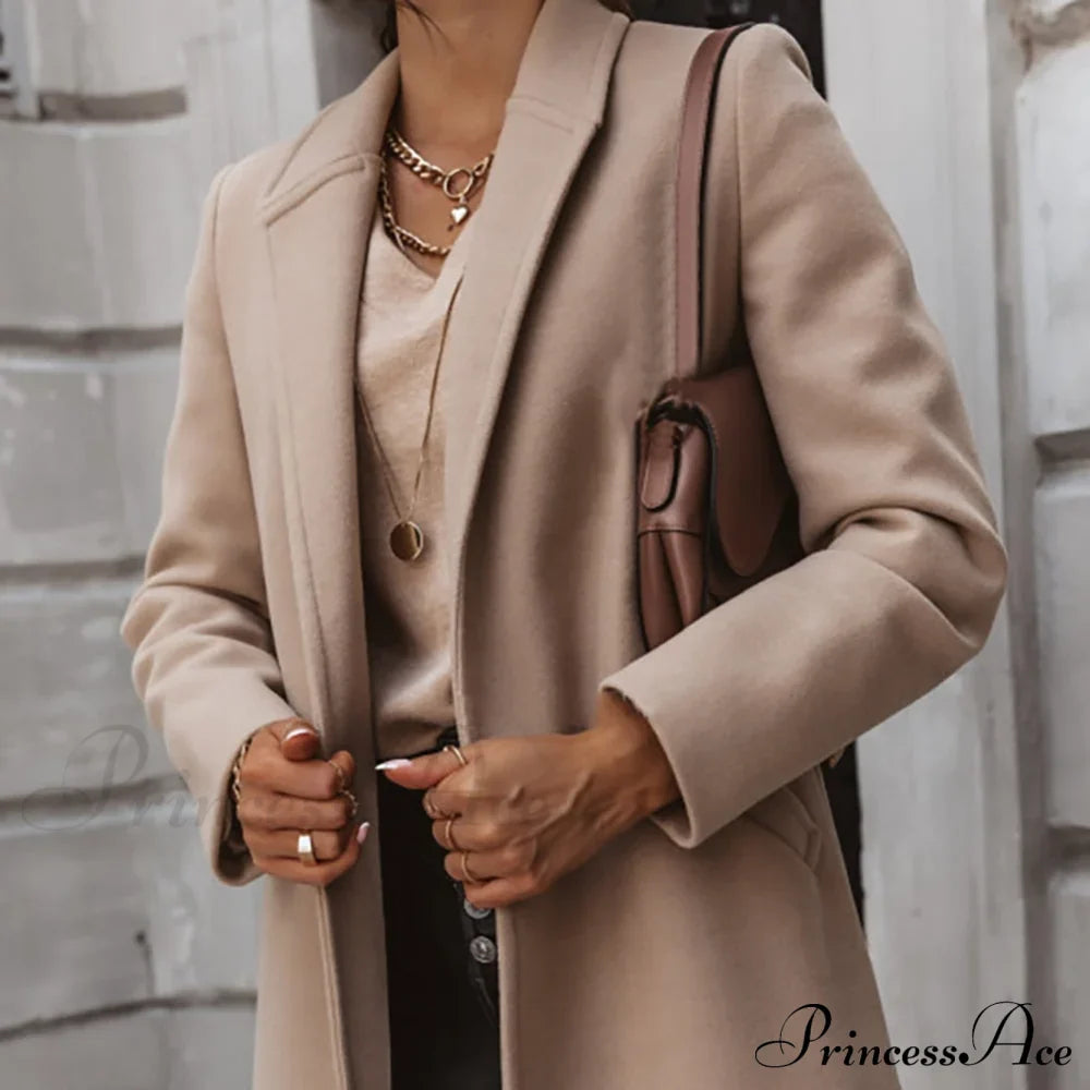 New Arrival Casual Pocket Lapel Overcoat