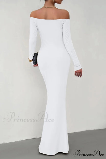 Off Shoulder Fishtail Dress