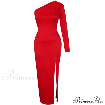 One Full-Length Warm-Season Women's Elegant Gown Shoulder - Black
