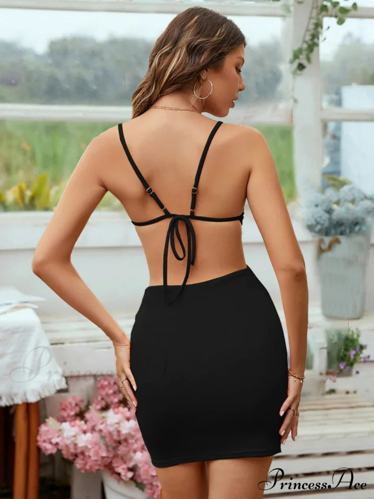 OPENWORK STRAPS DRESS