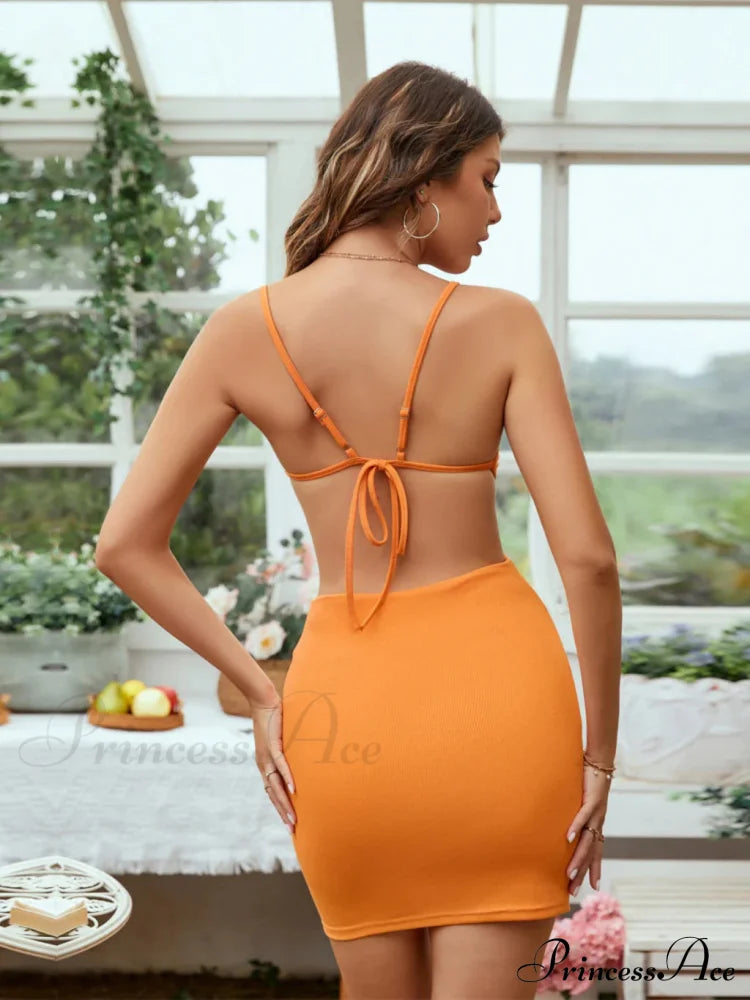 OPENWORK STRAPS DRESS