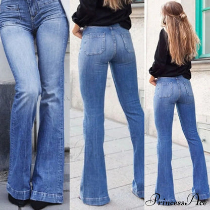 Low Rise Stretch Flared Jeans