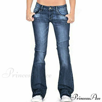 Low Rise Stretch Flared Jeans