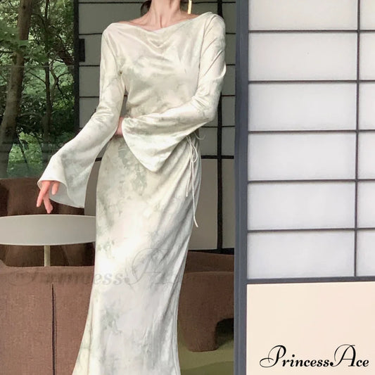 Party Gown Office Chic Formal Elegant Bodycon Evening Arm Lady Vintage Robe Long Clothes