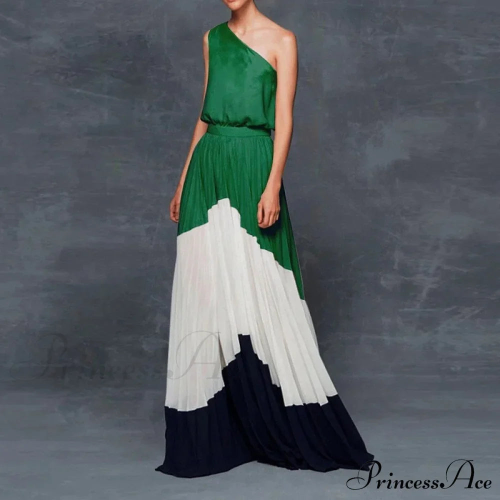 Patchwork Black Club Party High Night One Women's Gown Off - Street Shoulder Dress