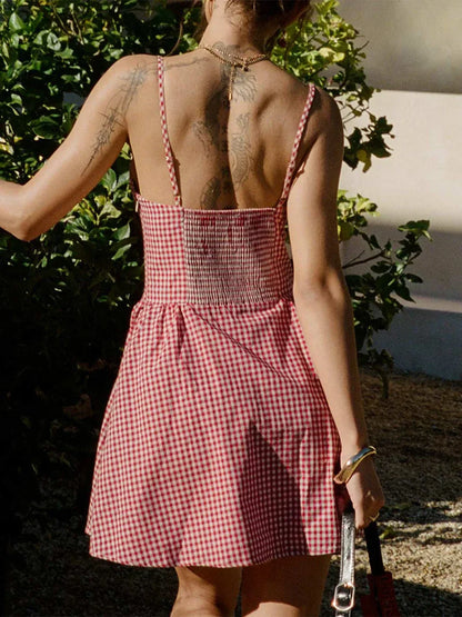 Plaid Sweetheart Mini Dress