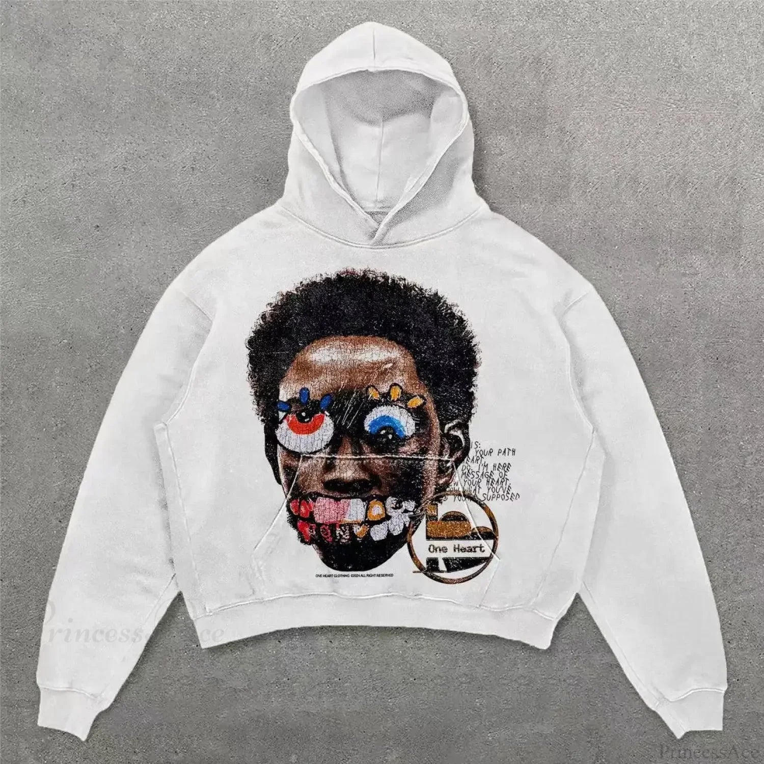 Retro Punk Printed Hoodie