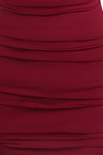 Ruched Backless Fitted Retro Camisole Party Dress