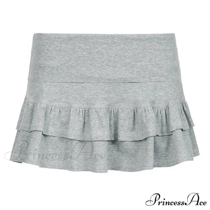 Ruffle Tiered Stylish Micro Mini Skirt