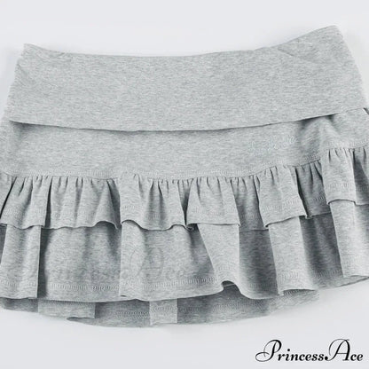 Ruffle Tiered Stylish Micro Mini Skirt