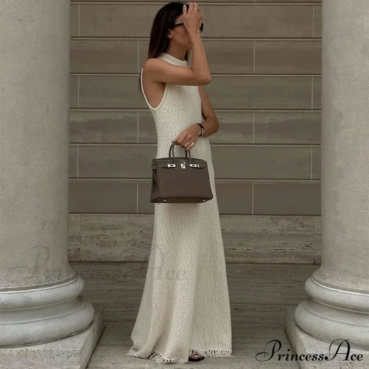 Ruffles Backless Maxi Dress