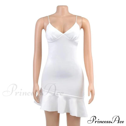Ruffles Straps Stylish Mini Dress