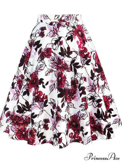 Runway Vintage Rockabilly Midi Skirt