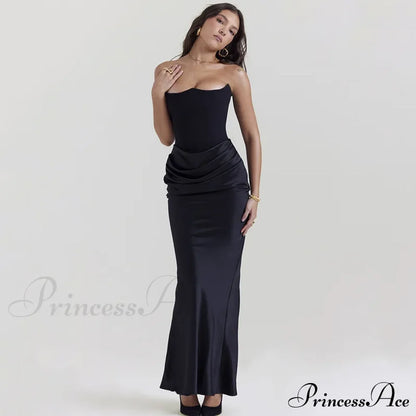 Satin Corset Stylish Maxi Dress