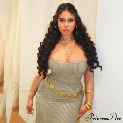 Sequin Mesh Stylish Long Dress