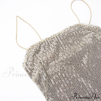 Sequin Mesh Stylish Long Dress