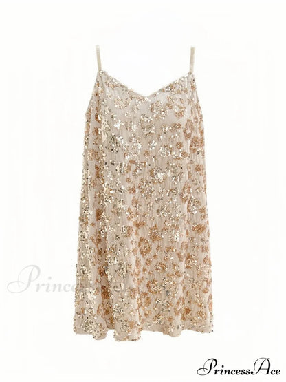 Sequin Slimming Suspender Dress For Women