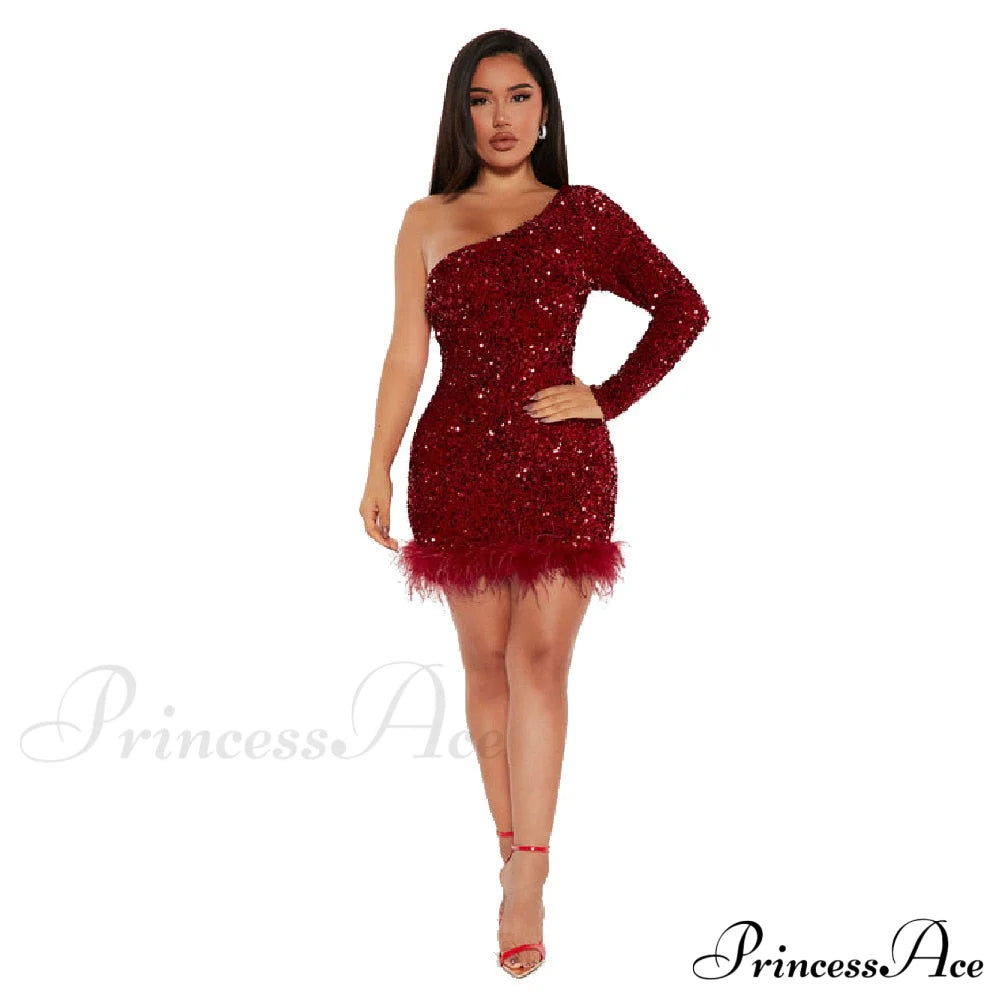 Sexy Luxury High Trendy Waist Short Dress