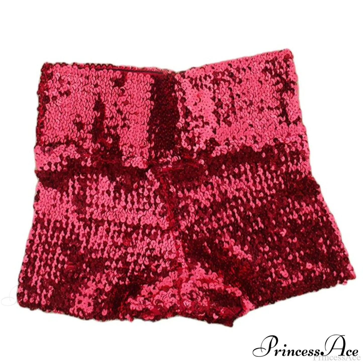 Shiny Sequin Pencil High Waist Mini Shorts