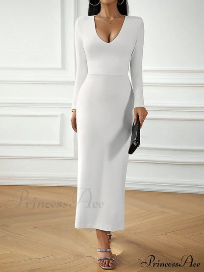 Sky Blue Midi Dress with Alluring Neckline and Comfort Fit