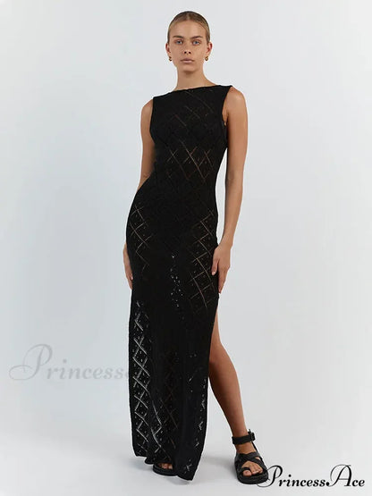 Slim Cocktail Off Shoulder Women's Maxi Dress