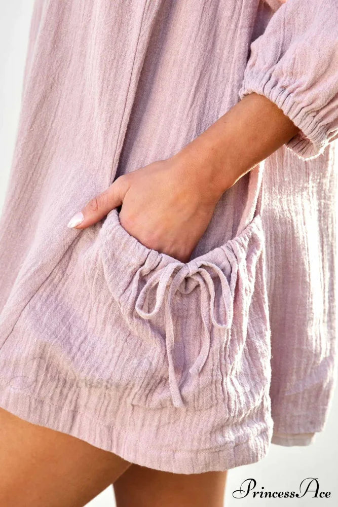 Solid Color Loose Rompers