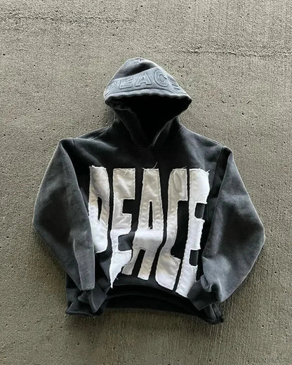 Star Patch Embroidery Hoodie