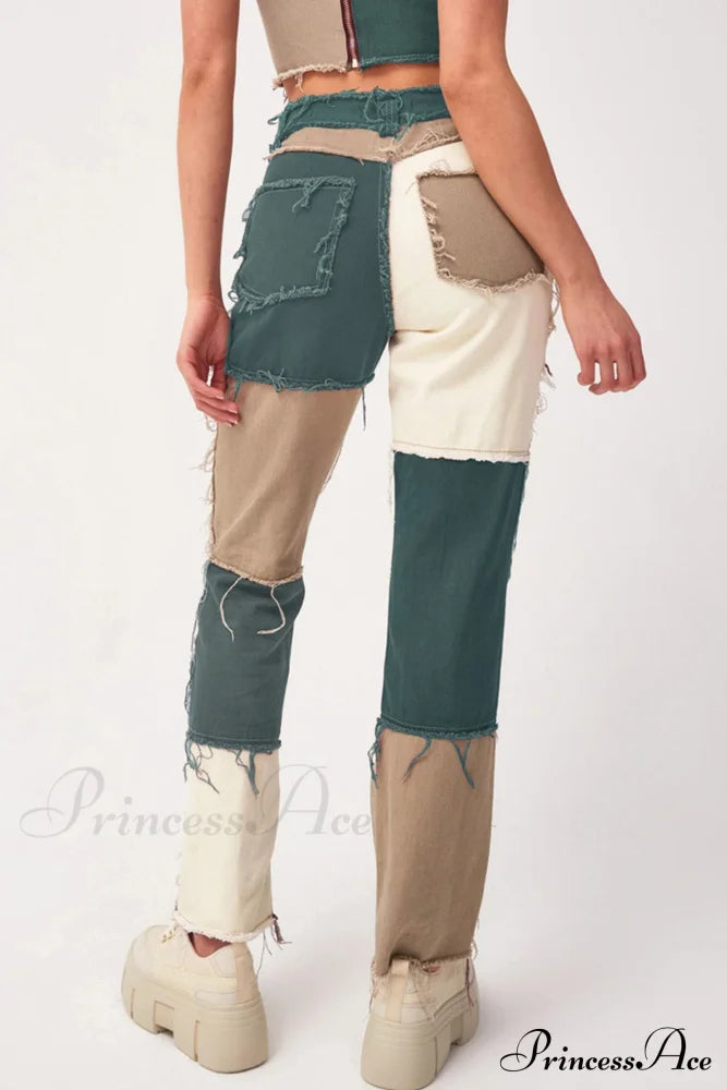 Straight-leg Jeans with Panels
