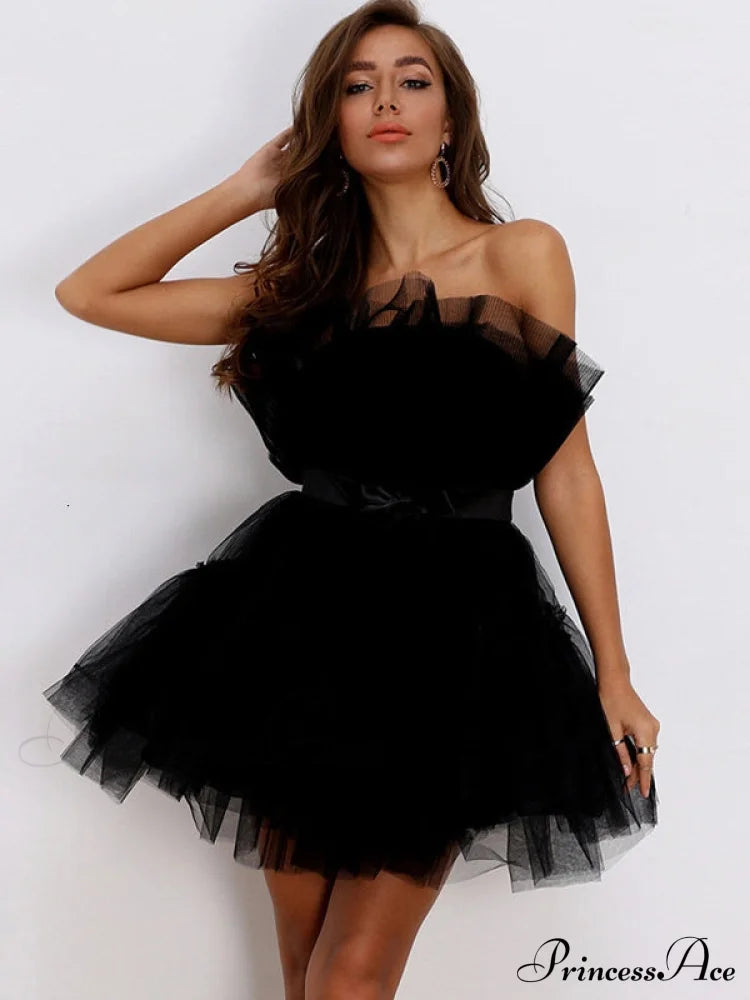 Sweet Women's Mini Party Dress - Hot Pink