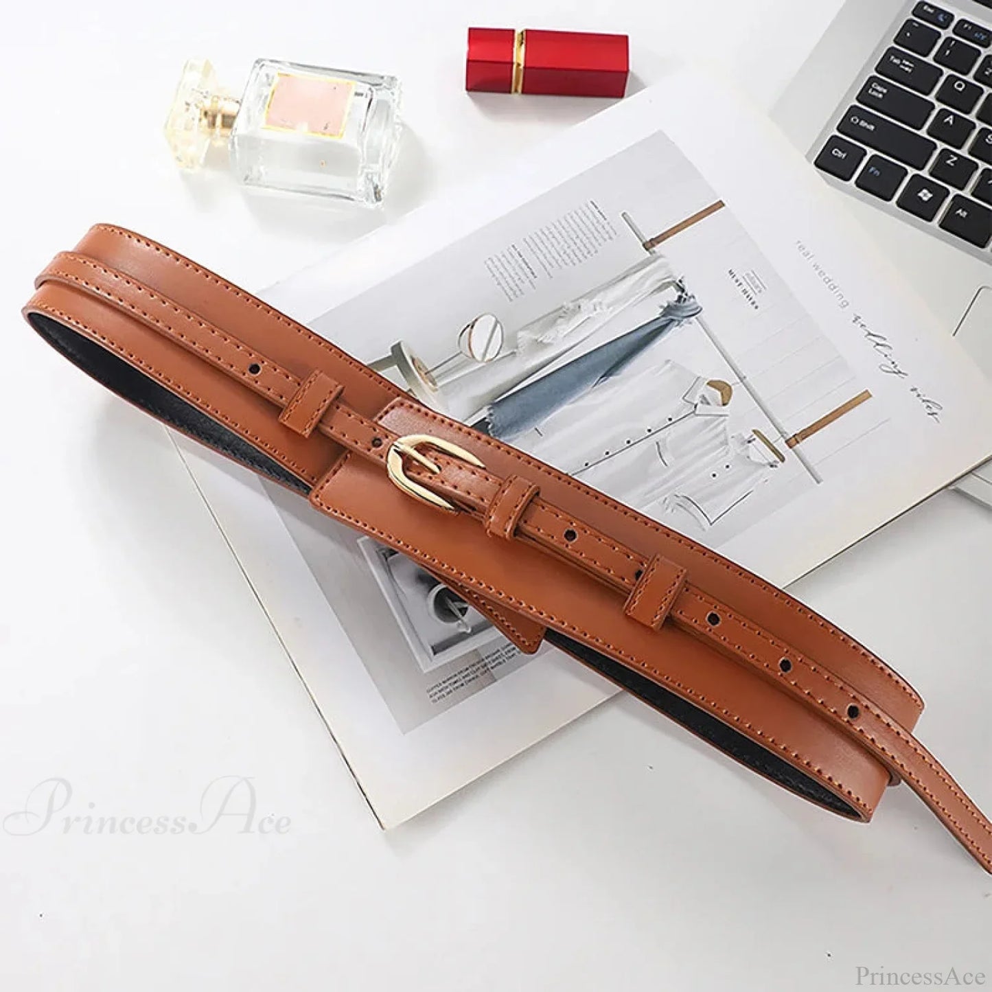 Synonyms: Gothic - medieval, Leather - hide, Pin - peg, Buckle - clasp

PU medieval hide peg clasp Belt