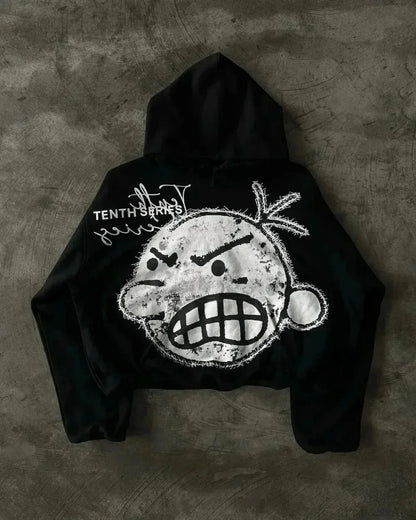 Two-Face Graphic Oversized Hoodie