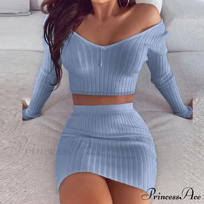 V Neck Slim the Mini Party Ladies Knit Shoulder Arm Off Warm-Season Elegant Women Gown Long Soft Striped Gown Dress