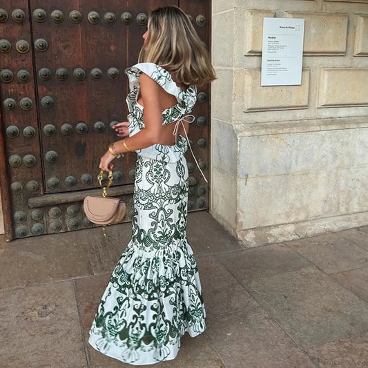 Vintage Cotton Floral Boho Dress