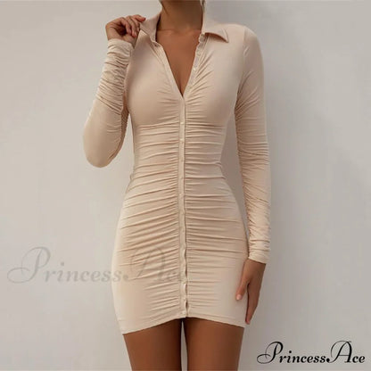 Vintage Single-breasted Mini Dress for Summer