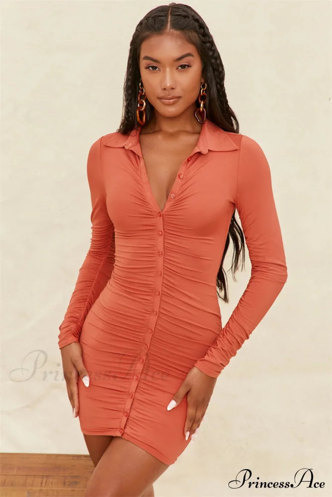 Vintage Single-breasted Mini Dress for Summer