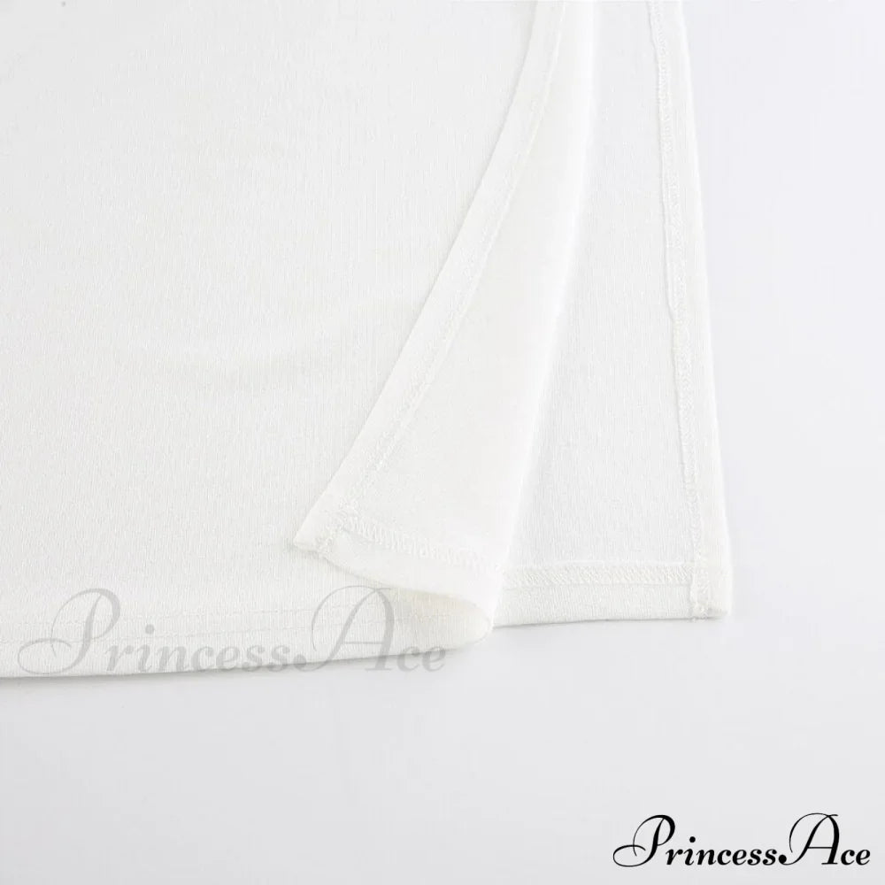 White Shoulder Parties - Women for Split Gown One for Gown and Full-Length Warm-Season Elegant Long Beachwear